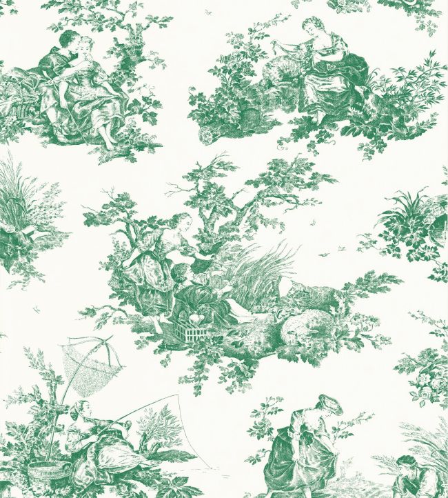 Scene D'Ete Wallpaper by Casadeco Vert Empire