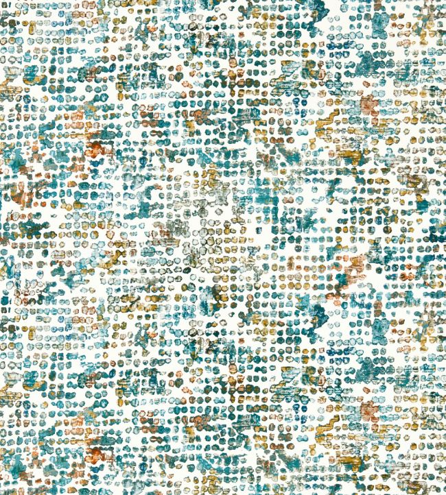 Scintilla Wallpaper by Clarke & Clarke Teal/Spice