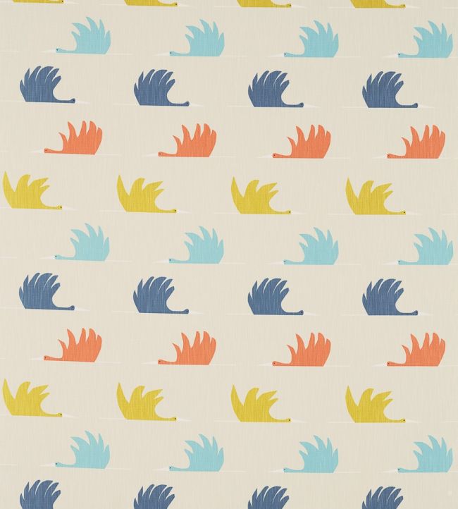 Colin Crane Fabric by Scion Pink Grapefruit/Ink/Sky
