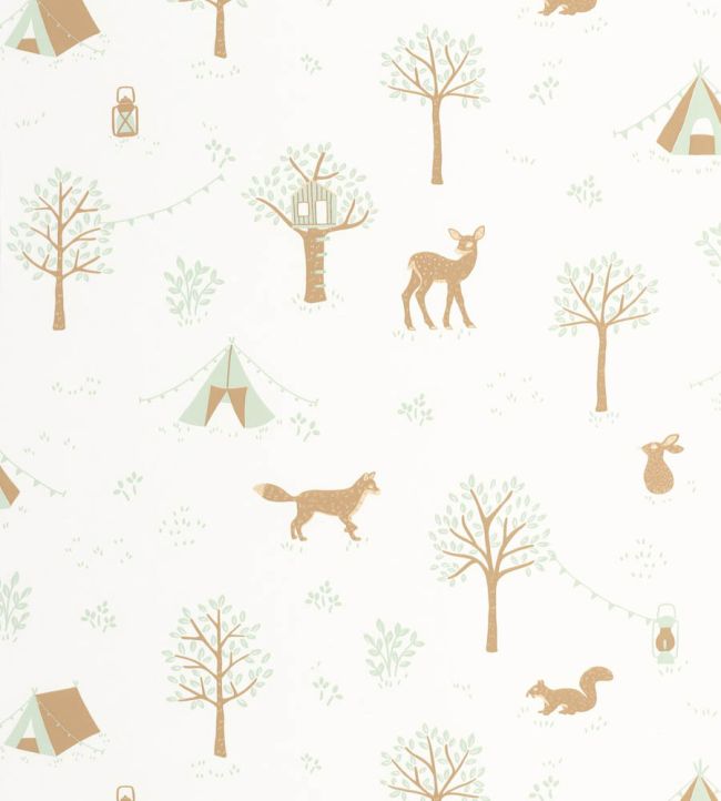 Scouty Wallpaper by Caselio Vert d'eau