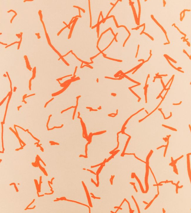 Scribble Wallpaper by Kirkby Design Tangelo