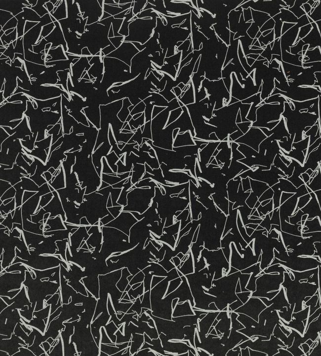Scribble Recycled Fabric by Kirkby Design Noir