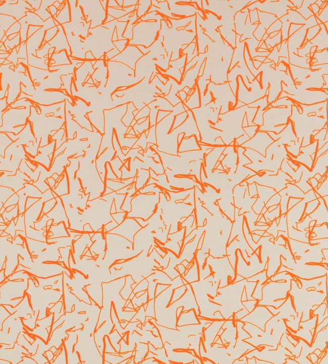 Scribble Recycled Fabric by Kirkby Design Tangelo