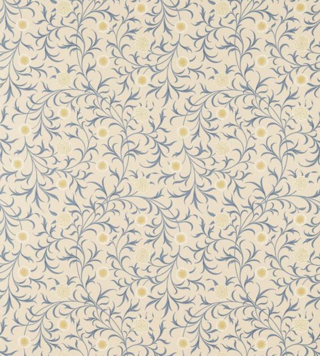 Scroll Fabric by Morris & Co Parchment/Mineral