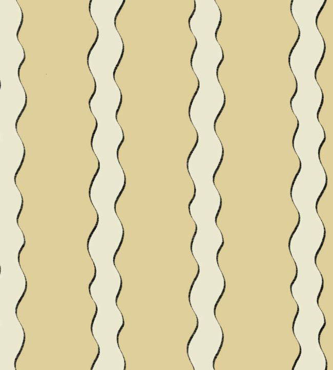 Scroll Stripe Fabric by Parker & Jules Butter