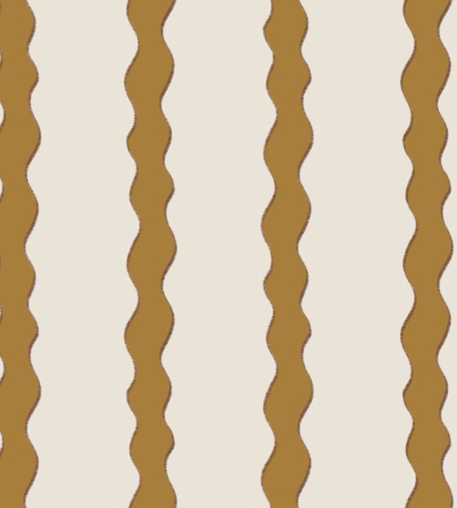 Scroll Stripe Fabric by Parker & Jules Saffron
