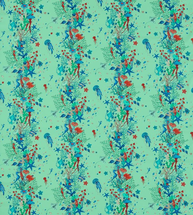 Seaforest Fabric by Clarke & Clarke Aqua