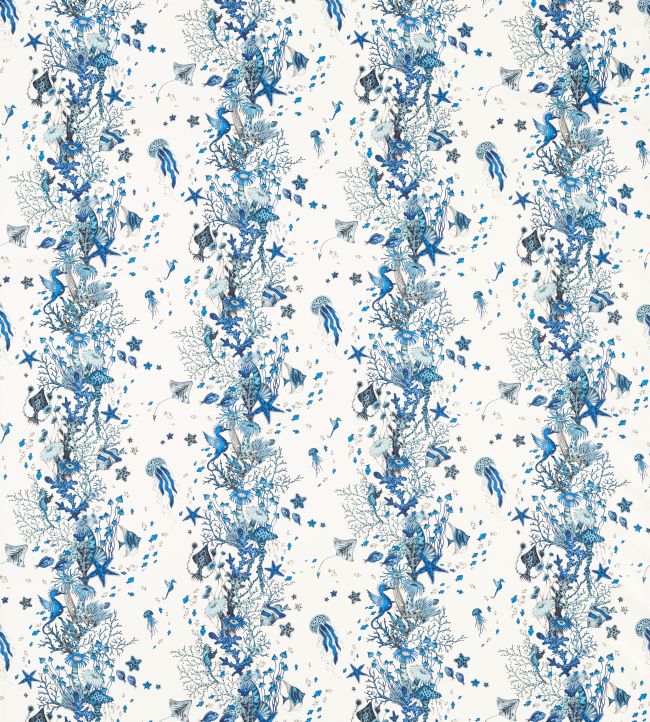 Seaforest Fabric by Clarke & Clarke Blue