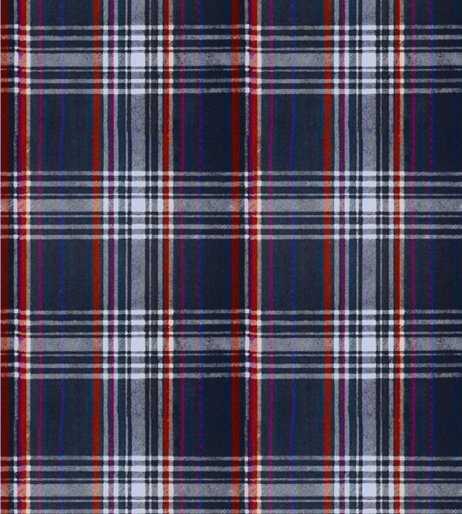 Seaport Plaid Wallpaper by MINDTHEGAP Navy Blue