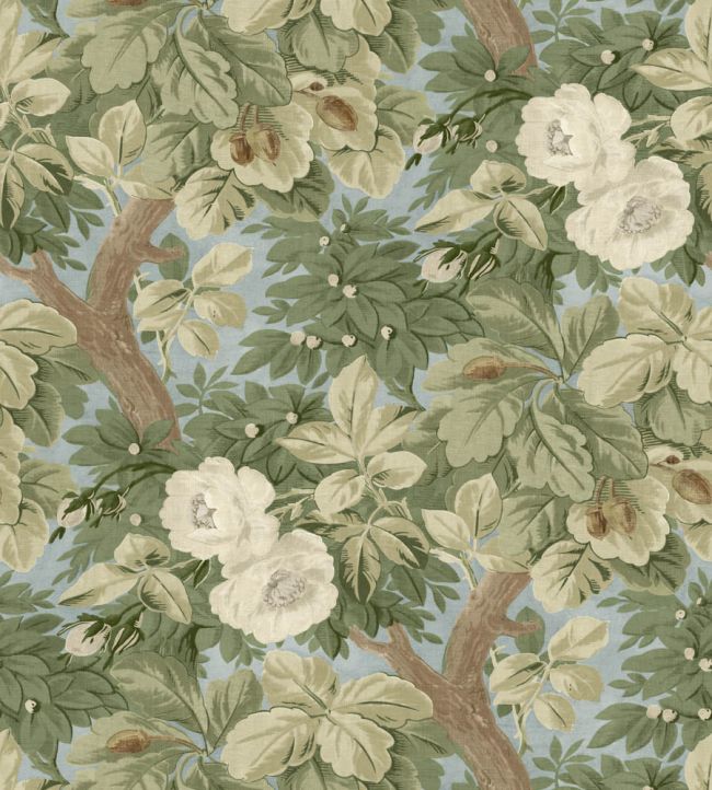 Secret Garden Wallpaper by George & Minnie Aqua/Sage