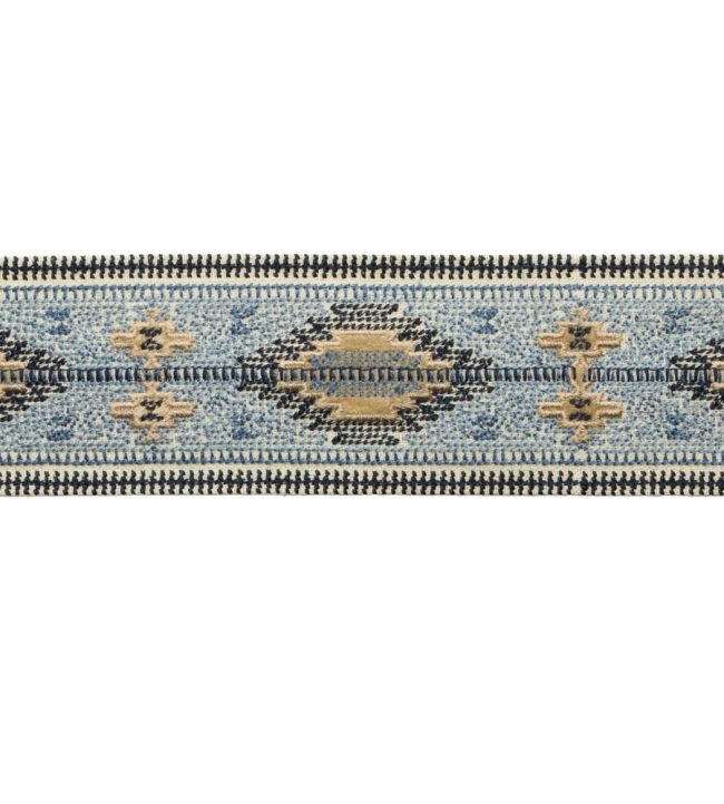 Sedona Embroidered Border Trimming by Samuel & Sons Blue Sky