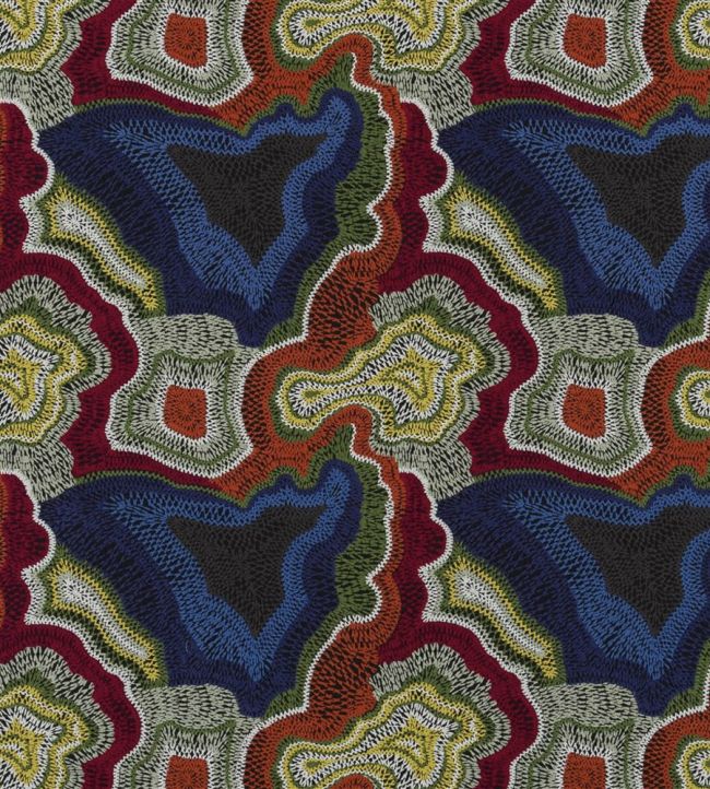 Seigaiha Loca Fabric by Christian Lacroix Oscuro