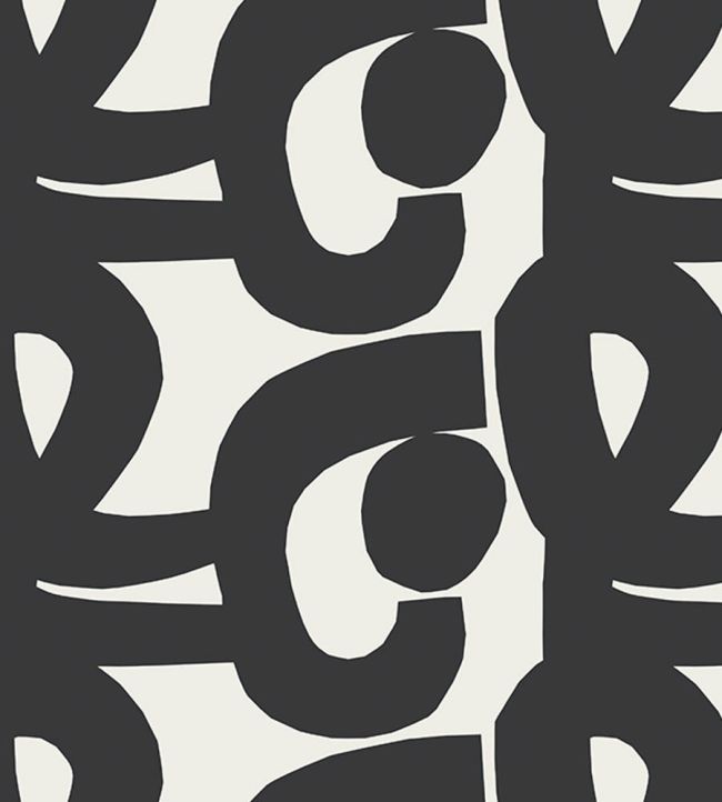 Seppel Wallpaper by Marimekko Black