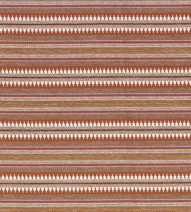 Serapes Fabric by Casamance Rouge Terre Taupe