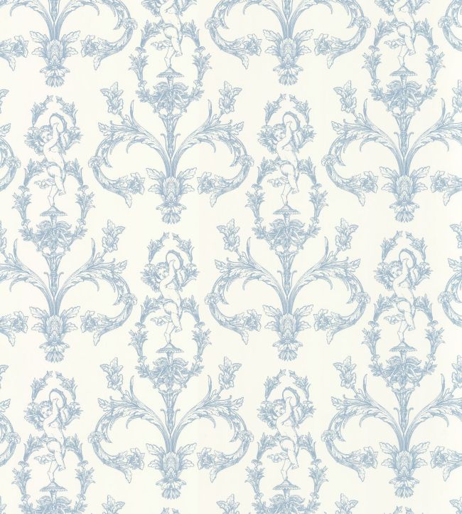 Seraphin Wallpaper by Casadeco Bleu Porcelaine
