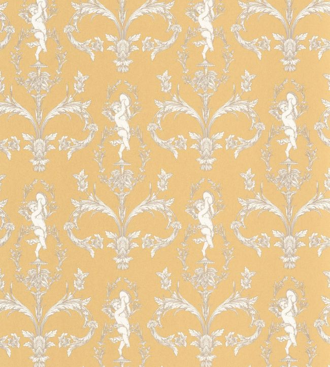 Seraphin Wallpaper by Casadeco Jaune Soleil