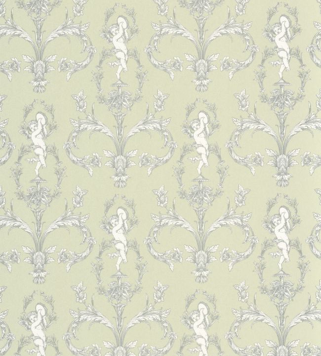 Seraphin Wallpaper by Casadeco Vert Amande