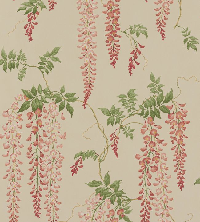 Seraphina Wallpaper by Colefax and Fowler Old Pink/Leaf