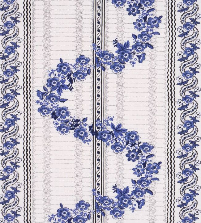 Serena Garland Fabric by Schumacher Blue
