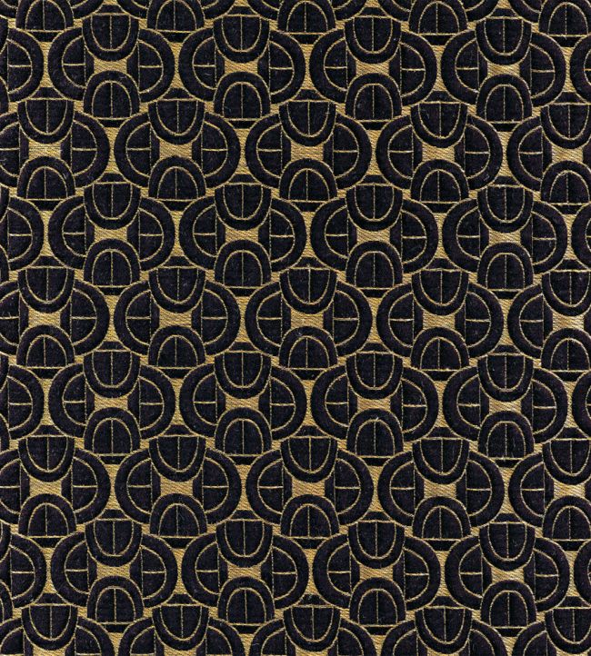 Serlio Fabric by Casamance Noir