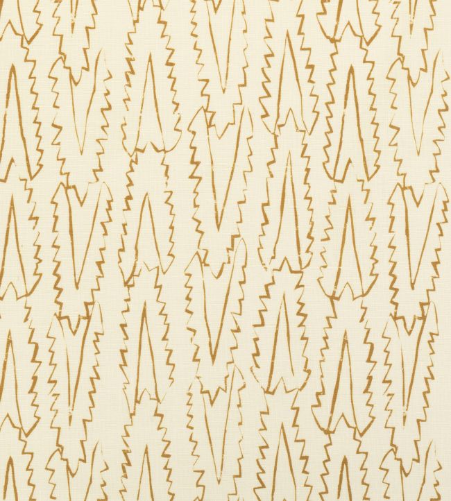 Serrata Fabric by Volga Linen Oyster/Old Gold