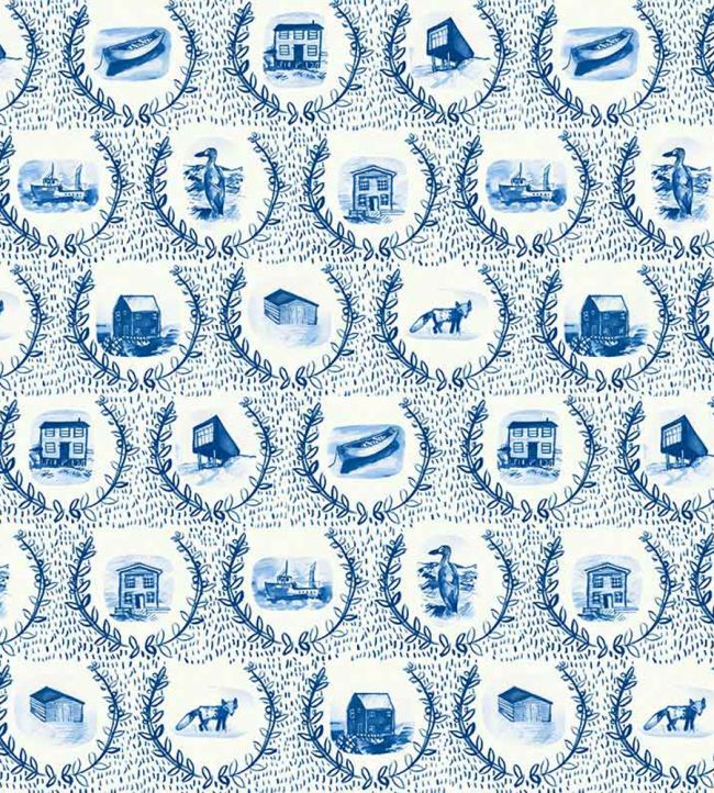 Set The Scene Wallpaper by Christopher Farr Cloth Cobalt