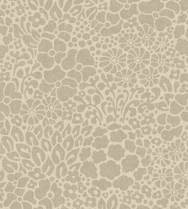 Seventies Floral Wallpaper by Eijffinger Beige/Sand