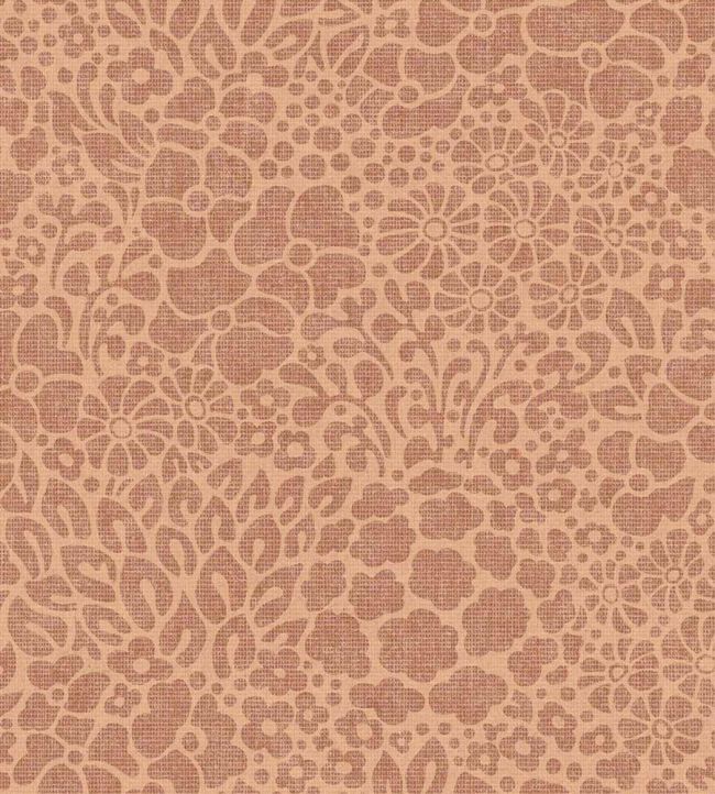 Seventies Floral Wallpaper by Eijffinger Orange/Terracotta