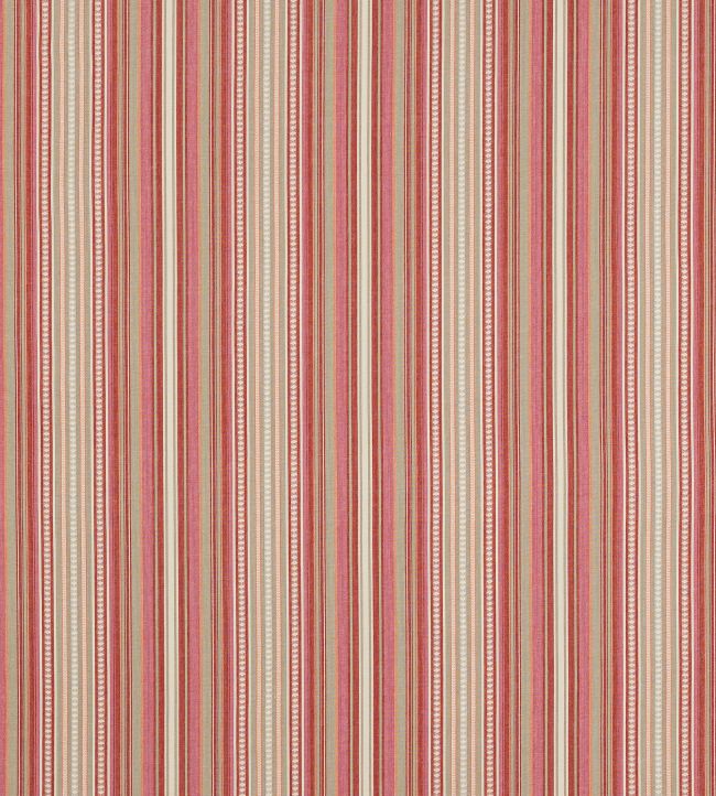 Seville Stripe Fabric by Jane Churchill Red/Pink