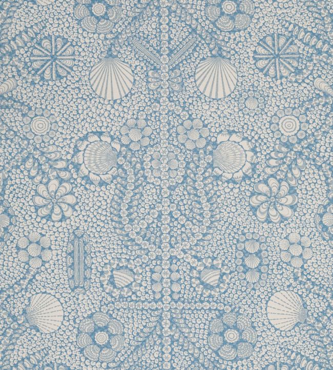 Shell Grotto Fabric by Fermoie Sky Blue
