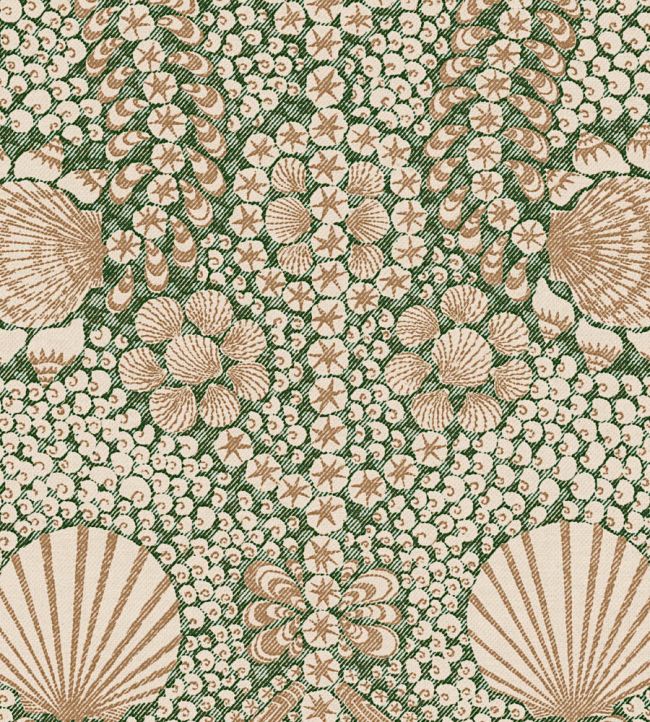 Shell Grotto Wallpaper by Fermoie Green