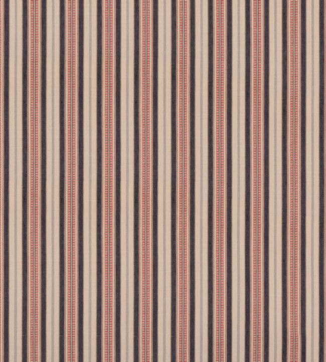 Shelter Stripe Fabric by Mulberry Home Indigo/Red