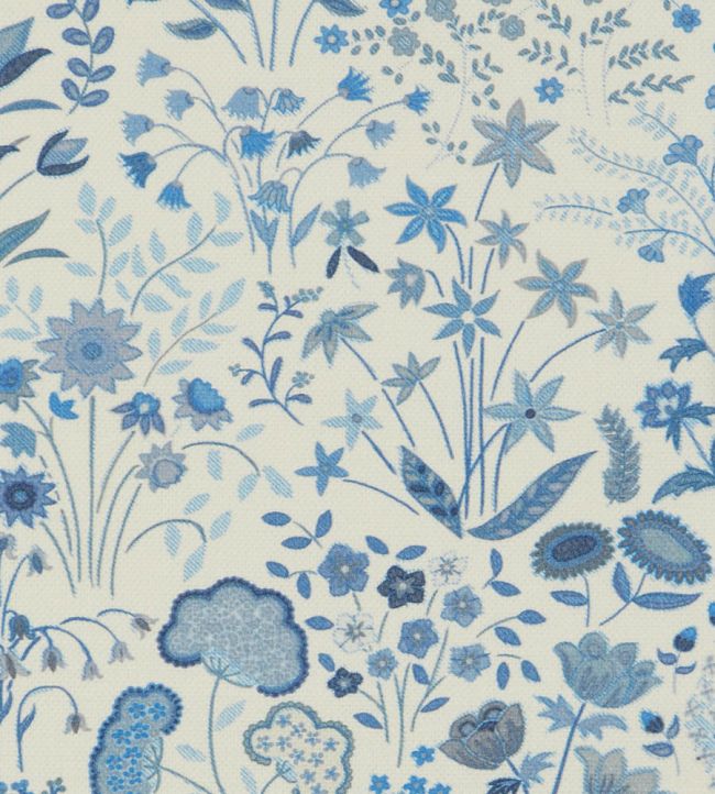 Shepherdly Flowers Fabric by Liberty Lapis