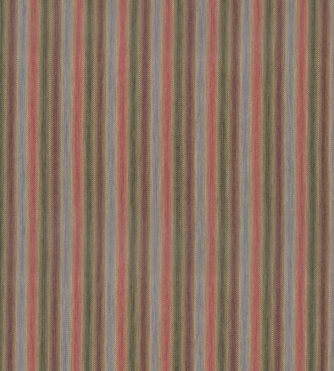 Shepton Stripe Fabric by Mulberry Home Plum/Green