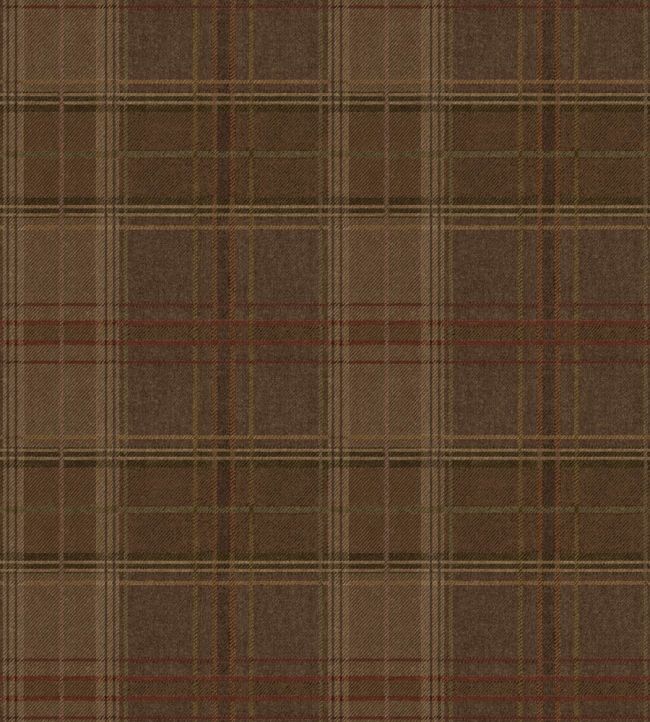Shetland Plaid Wallpaper by Mulberry Home Espresso