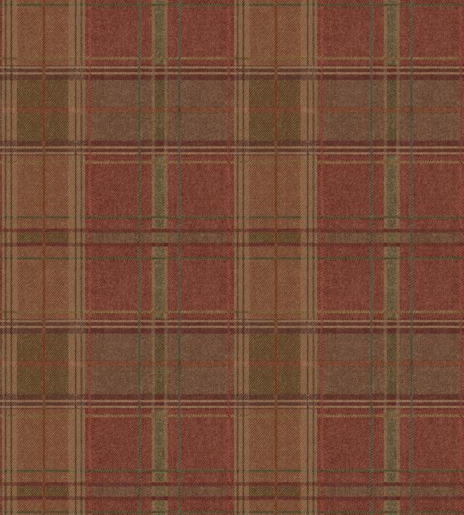 Shetland Plaid Wallpaper by Mulberry Home Russet