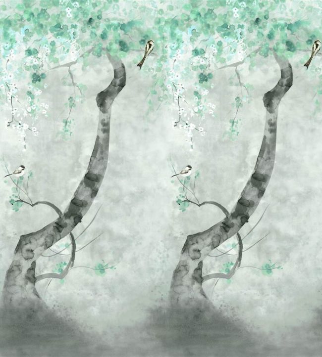 Shinsha Scene 2 Mural by Designers Guild Celadon
