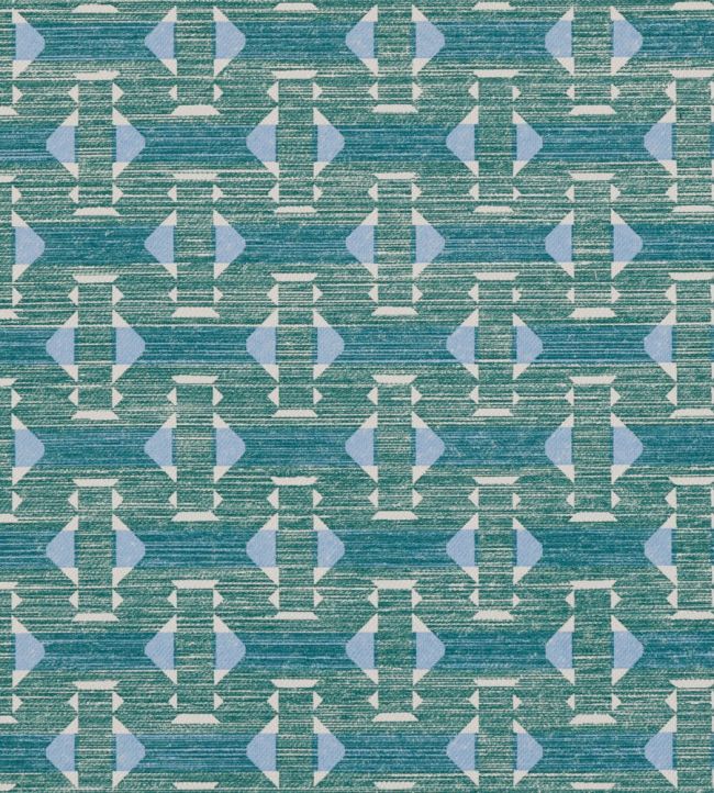 Sicily Outdoor Fabric by Fermoie Blue/Green