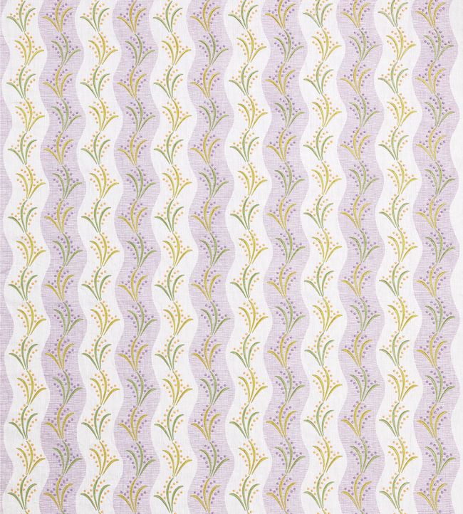 Sidney Stripe Fabric by Nina Campbell Lilac/Green/Yellow