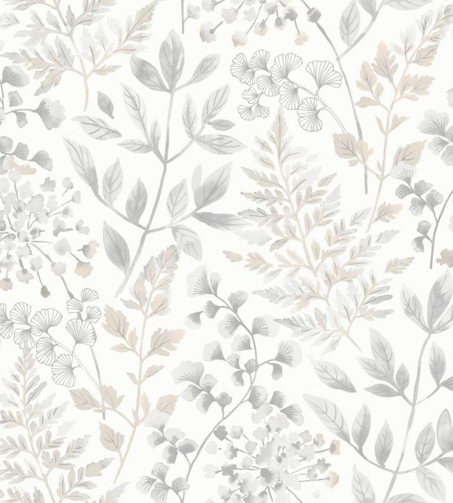Sigrid Wallpaper by Borastapeter Grey/White
