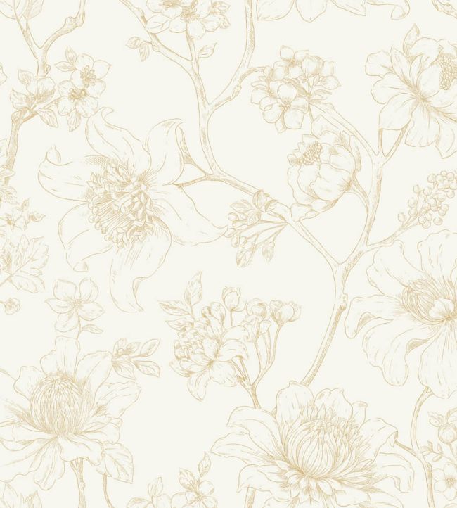 Silent Garden Wallpaper by Caselio Blanc or