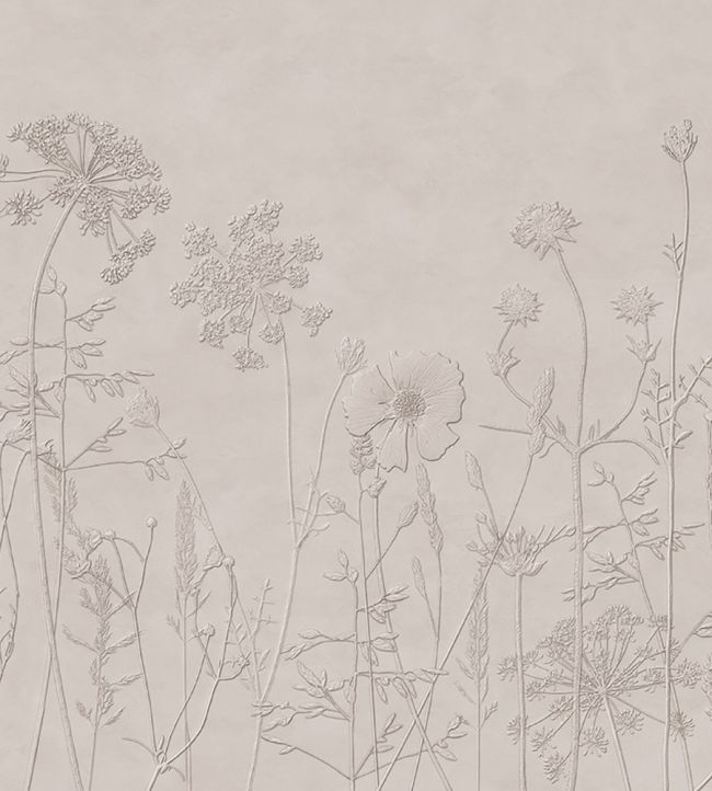 Silhouette Flowers Mural by Eijffinger Brown/Taupe