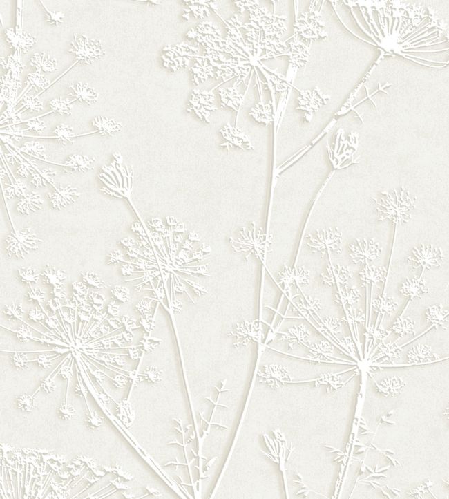 Silhouette Flowers Wallpaper by Eijffinger Silver Grey