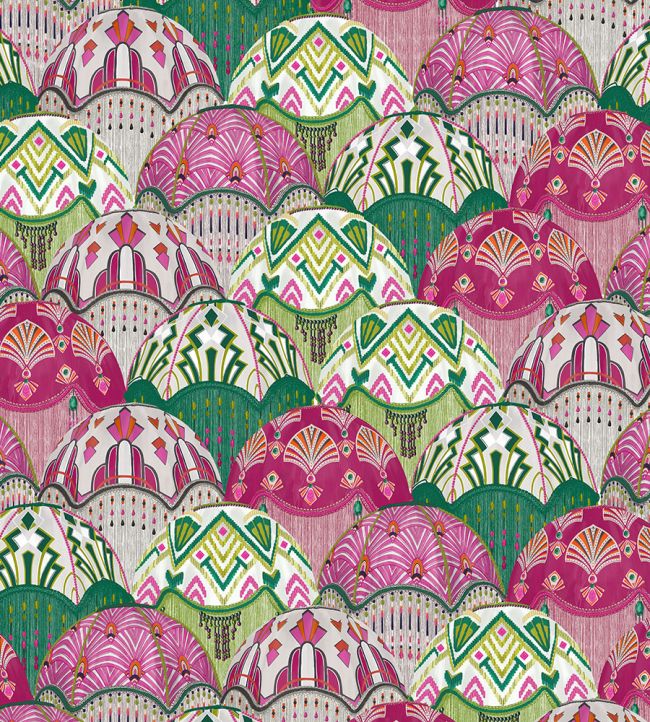 Silk Shades Wallpaper by Brand McKenzie Cerise