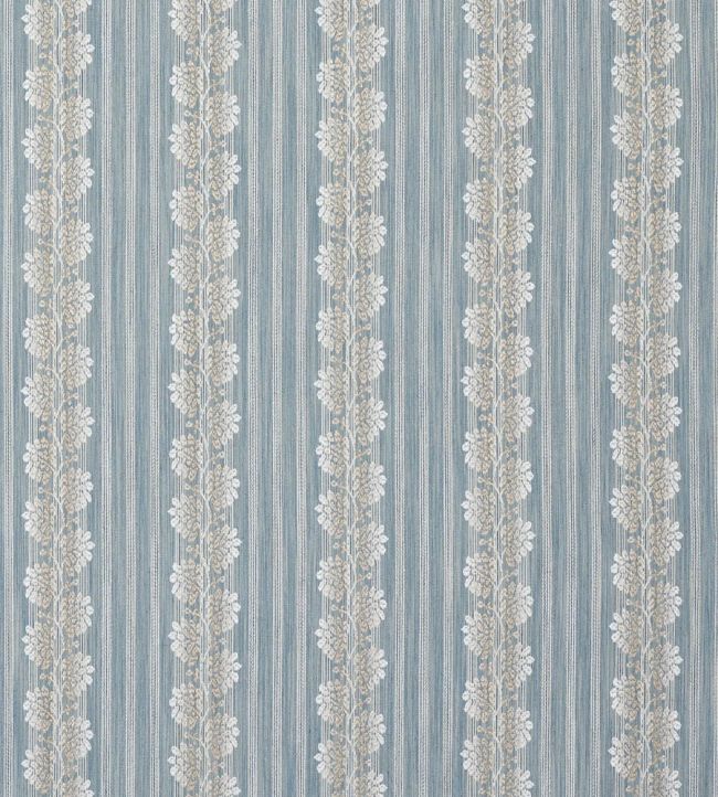 Silvano Stripe Fabric by Colefax and Fowler Old Blue