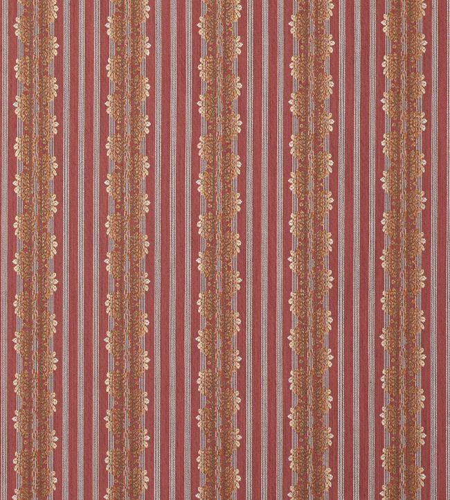 Silvano Stripe Fabric by Colefax and Fowler Red