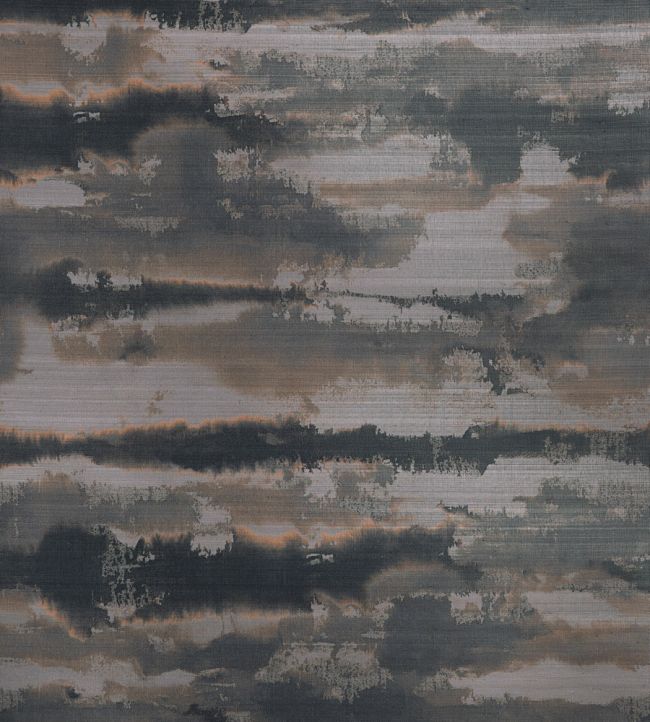 Silver Lining Wallpaper by Thibaut Graphite