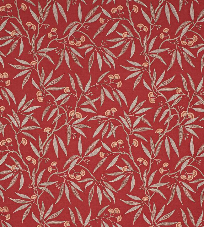Silverwood Fabric by Jane Churchill Red