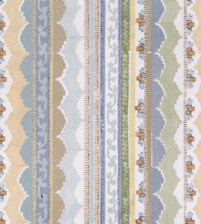 Simla's Pattern Simla Fabric in 01 Blue by Madeaux | Jane Clayton