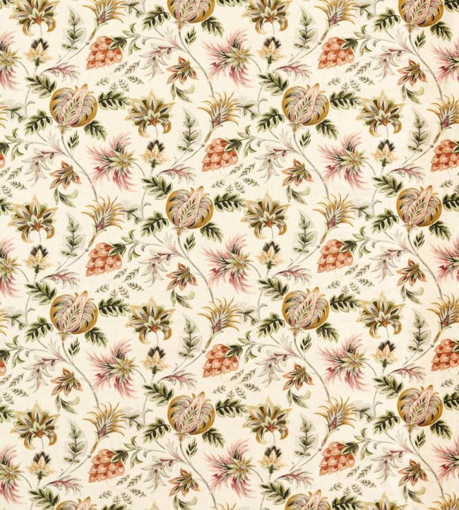Sizergh Fabric by Clarke & Clarke Blush/Sage